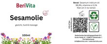 etiket sesamolie 100ml