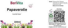 papaverolie etiket
