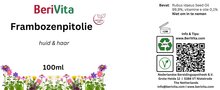 etiket frambozen spray raspberry oil 100ml