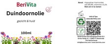 etiket duindoornolie 100ml sea bucktorn