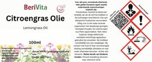 etiket citroengras olie lemongrass