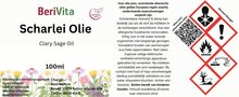 scharlei olie etiket