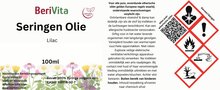 seringen, lilac olie etiket