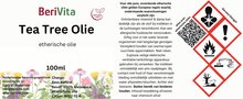 etiket tea tree olie 100ml