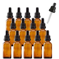 50x pipetflesjes 20ml glas amber