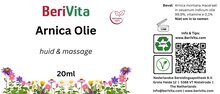 arnica olie etiket 20ml pipet