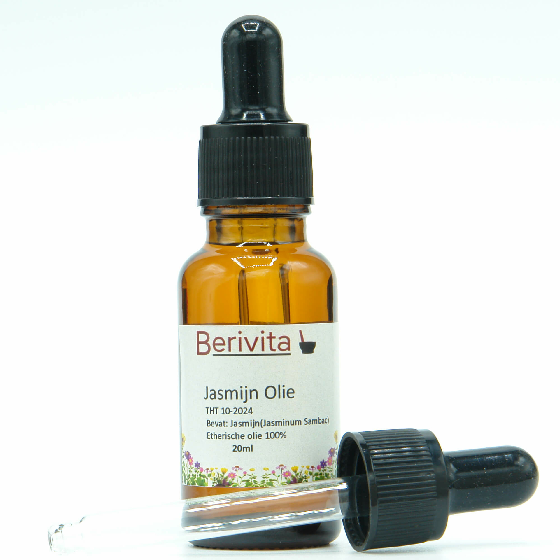 Jasmijn Olie 100% Pipetfles 20ml. en krachtige olie van Jasmijn bloemen - BeriVita.com Natuurlijk &