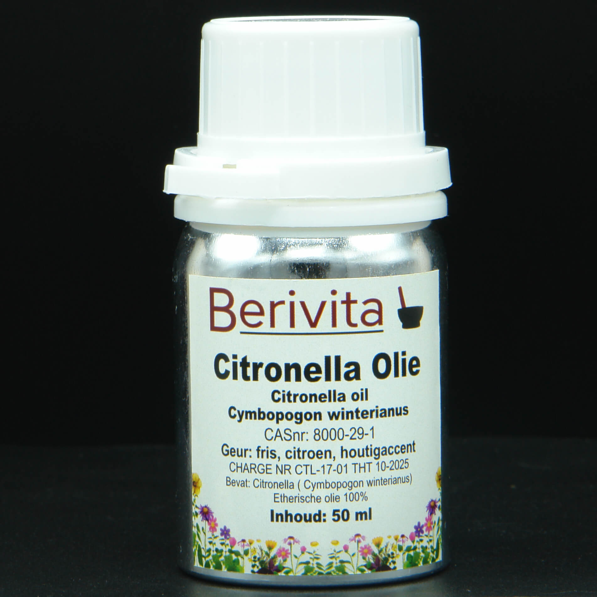 Citronella Olie 100% Zuiver 50ml, Sterke Etherische Olie - BeriVita.com - & Puur