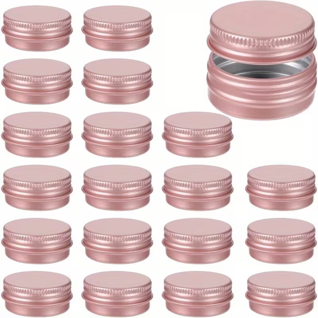 50x roze blikjes 15ml