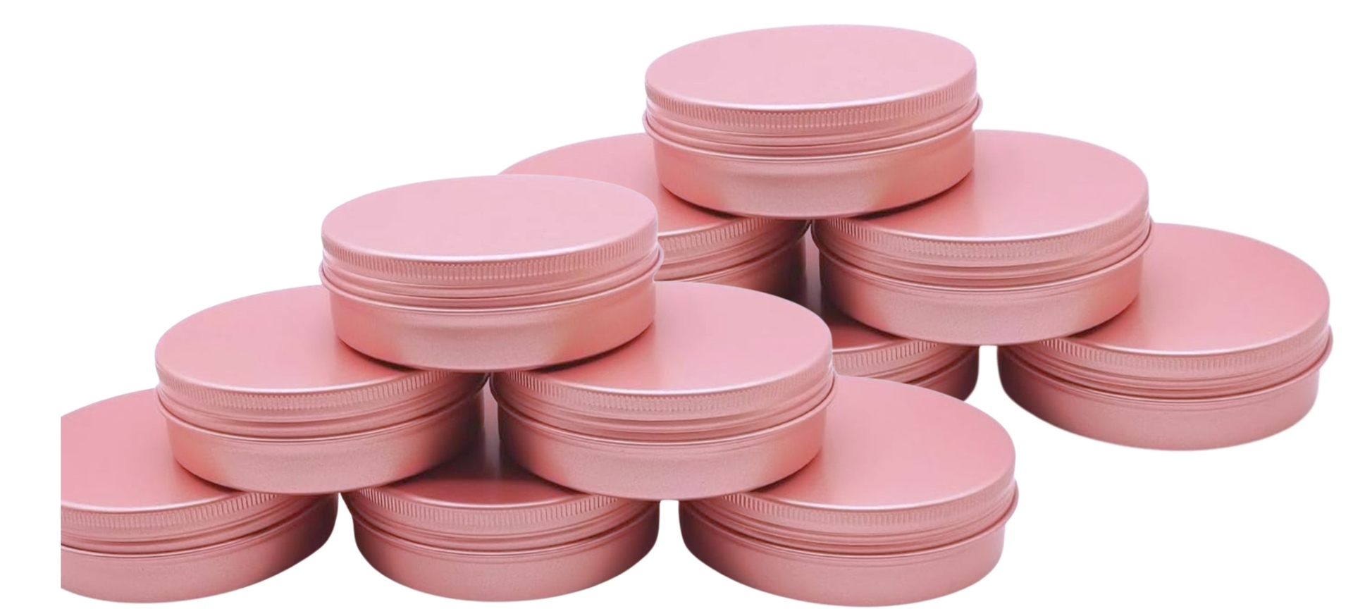 50x roze blikjes rose goud