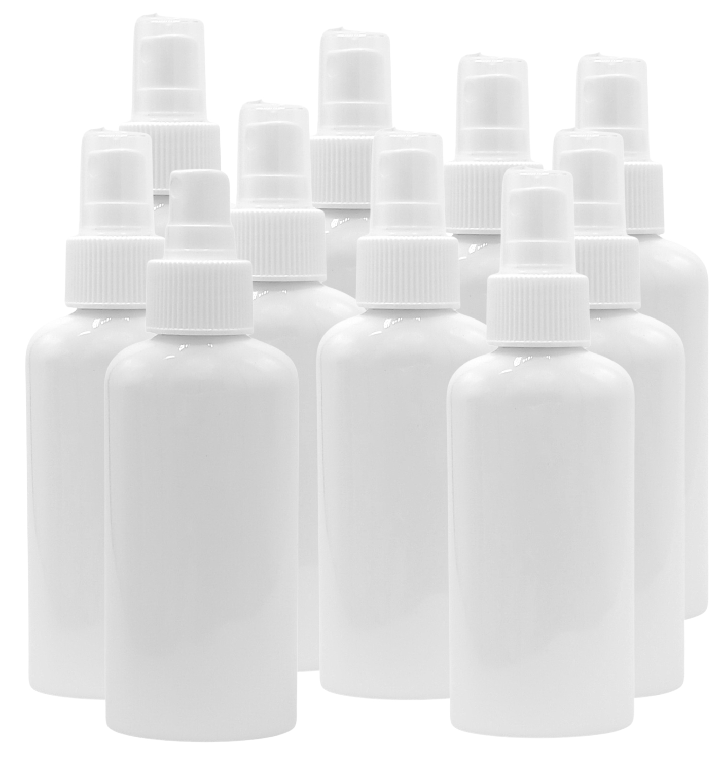 50x lege plastic sprayflesjes 100ml wit