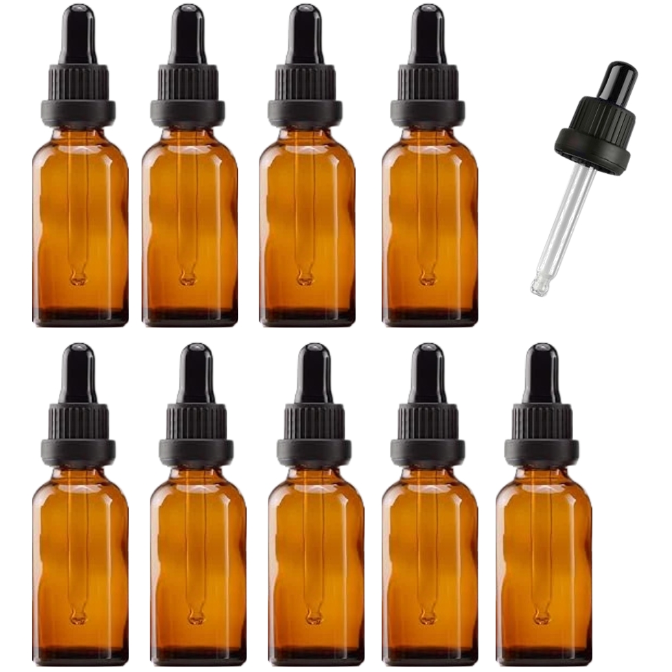 10x pipetflesjes 20ml glas amber
