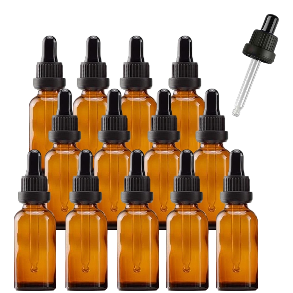 50x pipetflesjes 20ml glas amber
