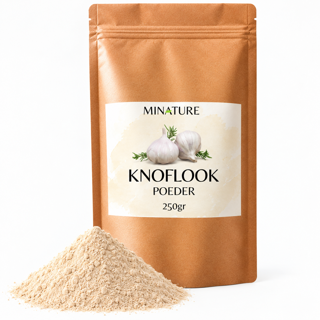 knoflook poeder 250 gram in hersluitbare stazak