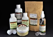 Startset 6x Natuurlijke Verzorging - Amandelolie, Druivenpitolie, Castorolie, Nilotica Butter, Walnotenpoeder en Witch Hazelspray - 6x100ml Startset 6x Natuurlijke Verzorging - Amandelolie, Druivenpitolie, Castorolie, Nilotica Butter, Walnotenpoeder en Witch Hazelspray - 6x100ml