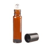 Rollerflesje 10ml Bruinglas 1 stuk - Roll-on met RVS rollerbal Rollerflesje 10ml Bruinglas 1 stuk - Roll-on met RVS rollerbal