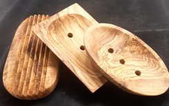 3x Zeephouders Olijfhout Set - Zeepbakje, Onderlegger en Schaal 3x Zeephouders Olijfhout Set - Zeepbakje, Onderlegger en Schaal