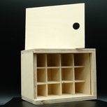 Houten Opbergkist 12 vaks voor Etherische Olie Houten Opbergkist 12 vaks voor Etherische Olie