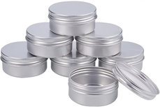 Blikjes 50ml Leeg 10 stuks - Lege Blikjes Zilver met Schroefdeksel Blikjes 50ml Leeg 10 stuks - Lege Blikjes Zilver met Schroefdeksel