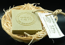 Marseille Zeep 150gr Plak - Cadeau Set met Mandje Marseille Zeep 150gr Plak - Cadeau Set met Mandje