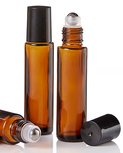Rollerflesjes 10ml Bruinglas 10 stuk - Roll-on met RVS rollerbal Rollerflesjes 10ml Bruinglas 10 stuk - Roll-on met RVS rollerbal
