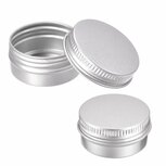 Blikjes 10ml Leeg 10 stuks - Lege Blikjes Zilver met Schroefdeksel Blikjes 10ml Leeg 10 stuks - Lege Blikjes Zilver met Schroefdeksel